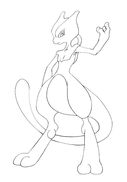 Mega Mewtwo Coloring Pages At GetColorings Free Printable 