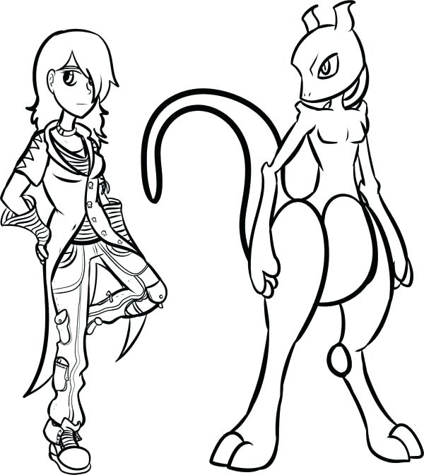 Mega Mewtwo Coloring Pages at GetColorings.com | Free printable