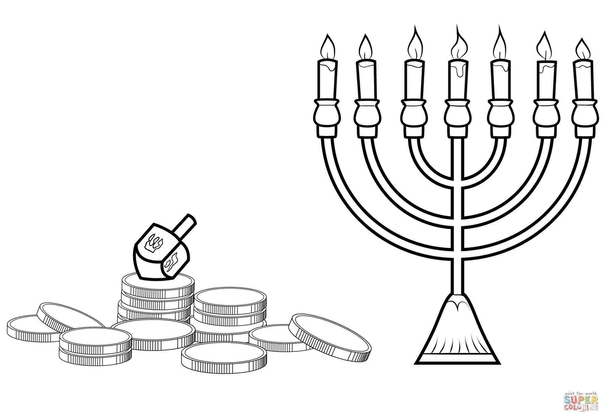 Menorah Coloring Page At GetColorings Free Printable Colorings Pages To Print And Color