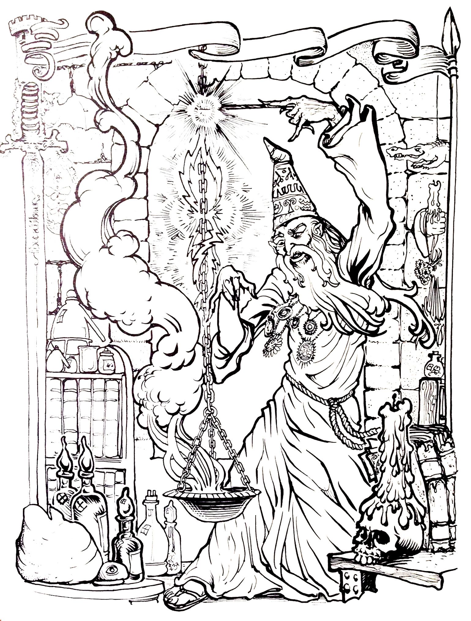 Merlin Coloring Pages at GetColorings.com | Free printable colorings