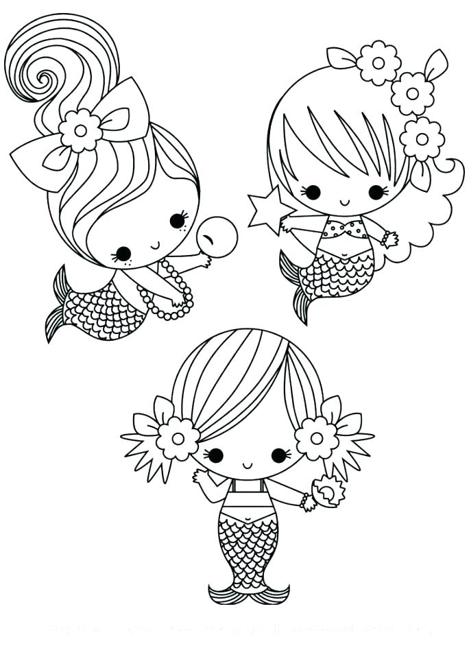 Mermaid Anime Coloring Pages at Free