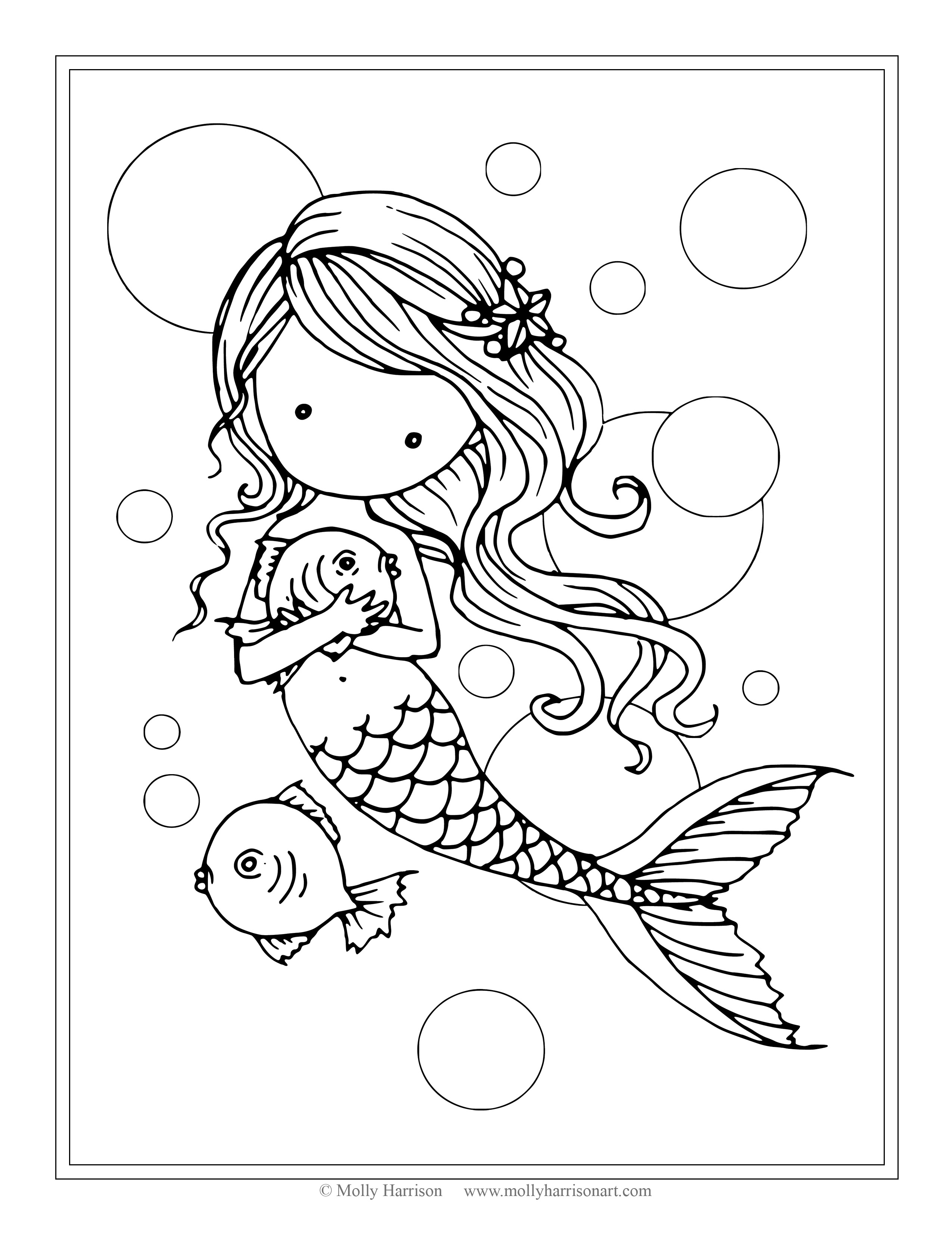 Mermaid Fairy Coloring Pages At Getcolorings Com Free Printable