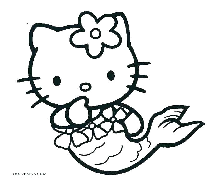 Mermaid Hello Kitty Coloring Pages At GetColorings Free Printable 