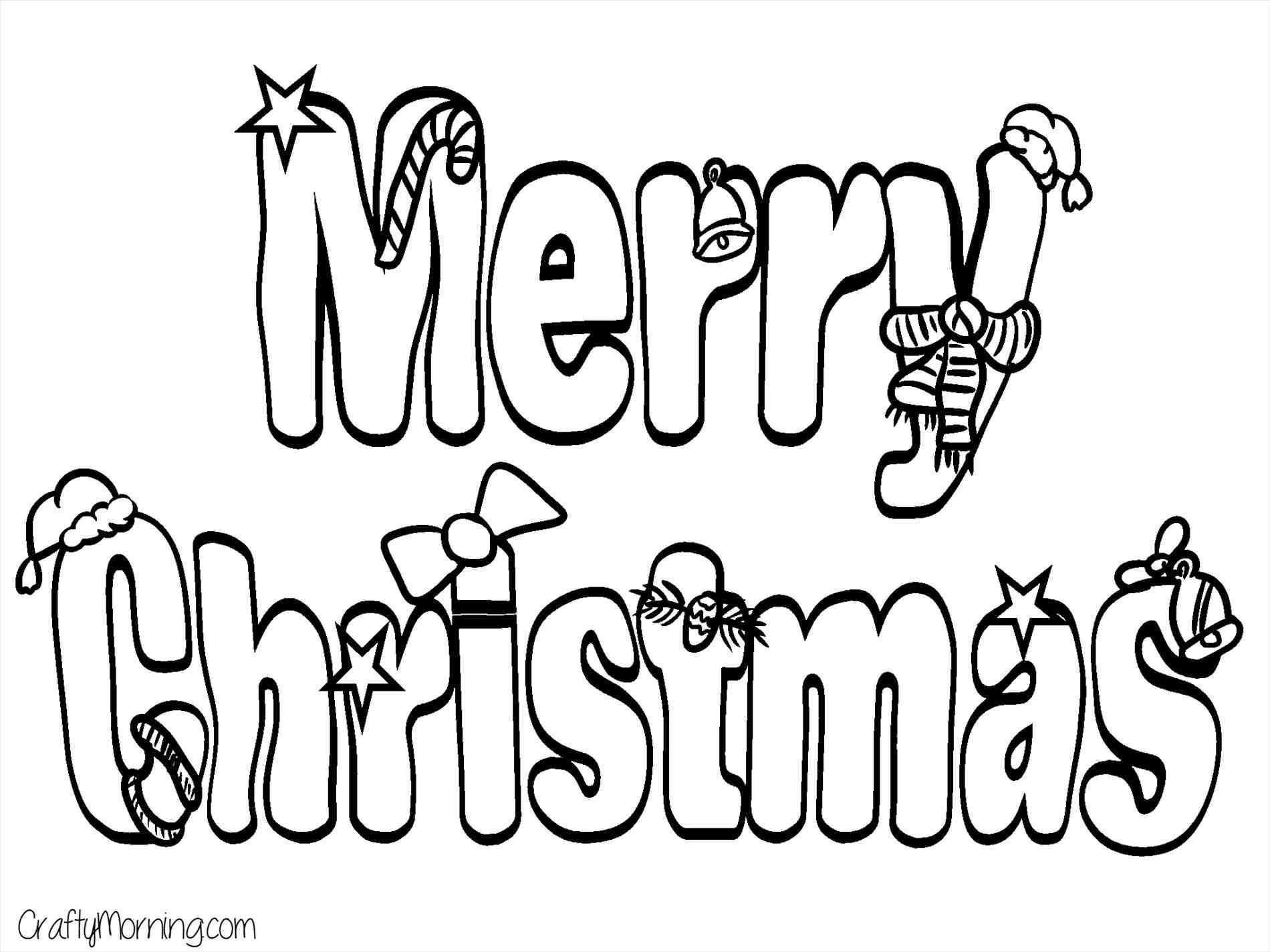 Merry Christmas Coloring Pages That Say Merry Christmas At GetColorings Free Printable