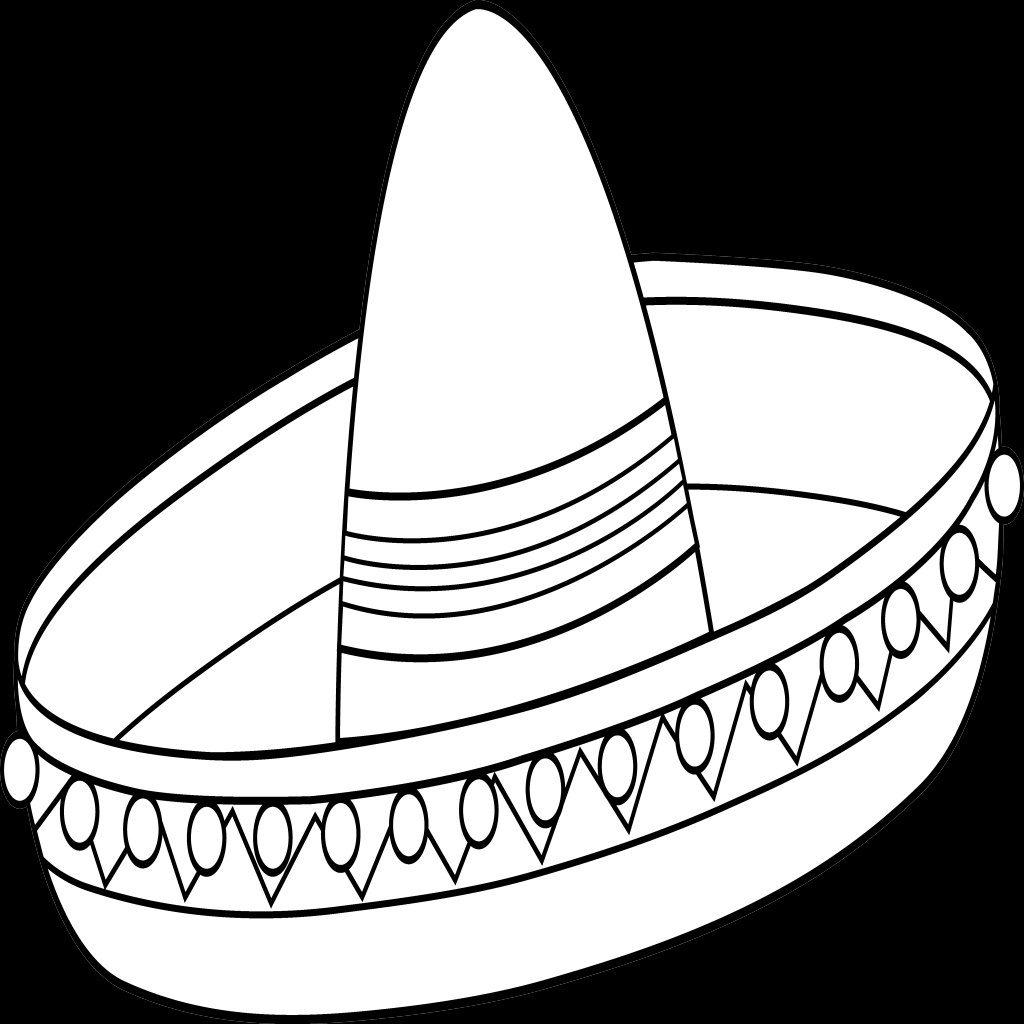 Mexican Sombrero Coloring Page at Free printable