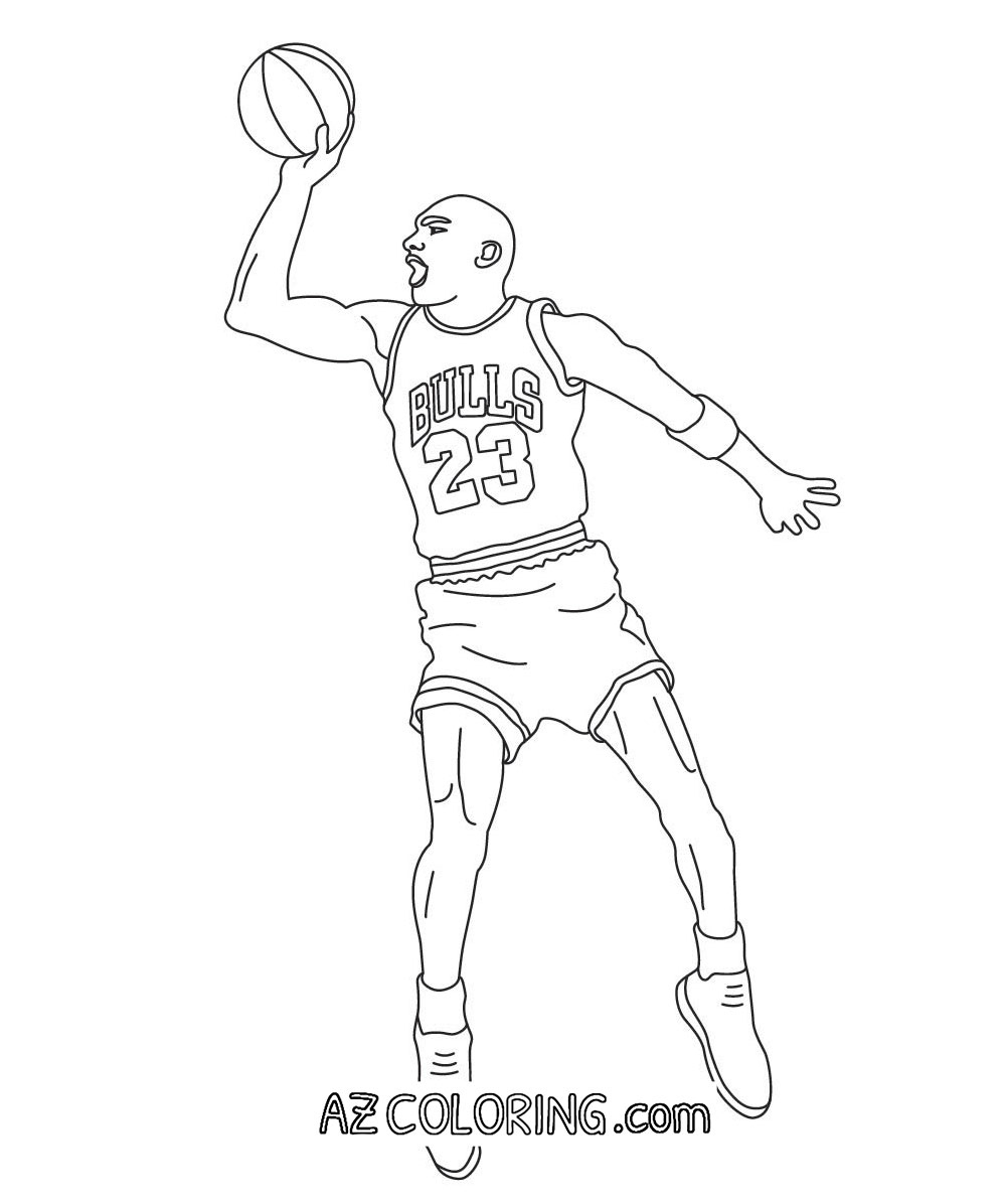 Coloring Pages Printable Jordan / Basketball Coloring Pages Free