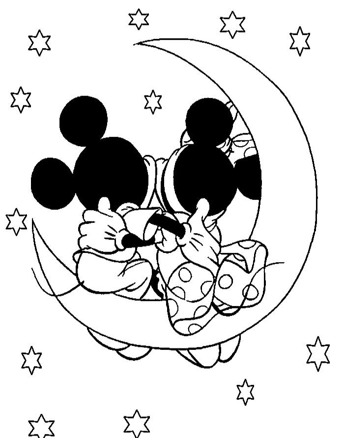 Mickey And Minnie Kissing Coloring Pages At Getcolorings Free