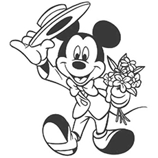 Mickey And Minnie Kissing Coloring Pages At Getcolorings Free