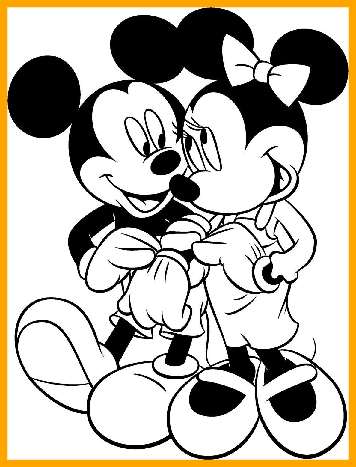 mickey and minnie wedding heart sketch