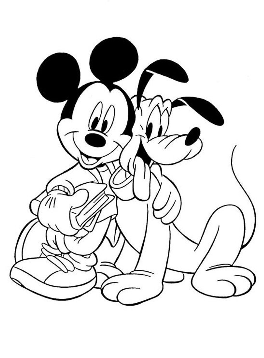Mickey And Pluto Coloring Pages at GetColorings.com | Free printable