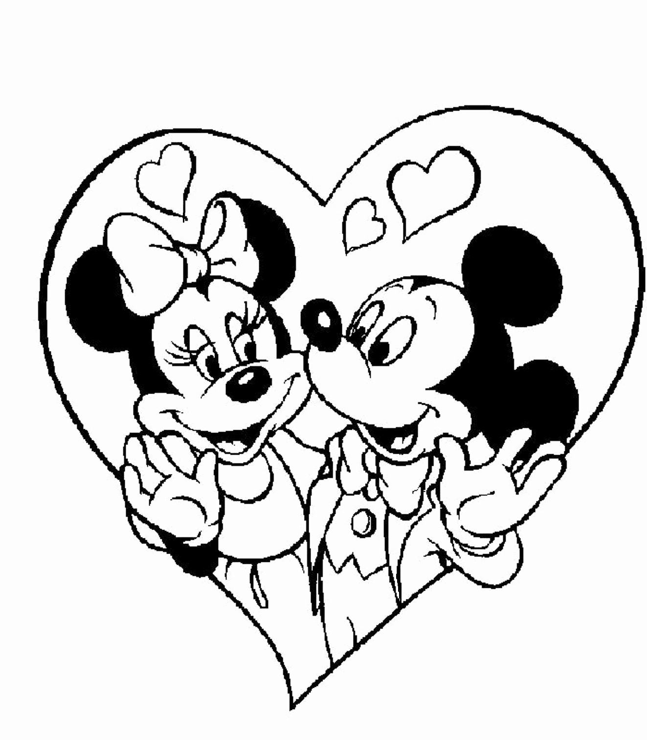 Mickey Mouse Valentines Day Coloring Pages at GetColorings ...