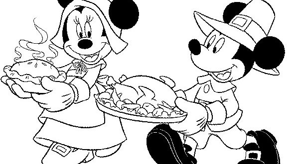 mickey mouse coloring pages thanksgiving