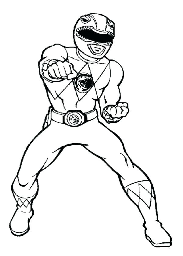 Mighty Morphin Power Rangers Coloring Pages at Free