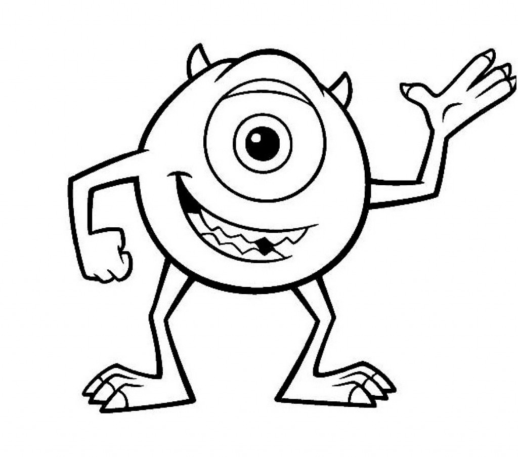 Mike Wazowski Coloring Page At GetColorings Free Printable 
