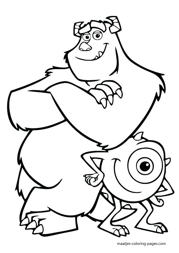Mike Wazowski Coloring Page At GetColorings Free Printable 