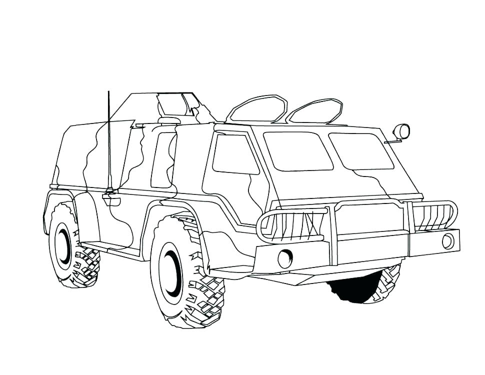 970x750 Army Truck Coloring Pages Military