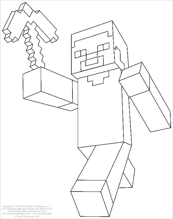 Minecraft Coloring Pages Herobrine at GetColorings.com | Free printable
