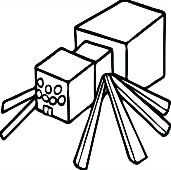 Minecraft Coloring Pages Spider at GetColorings.com | Free printable