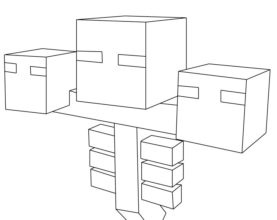 blank minecraft coloring pages