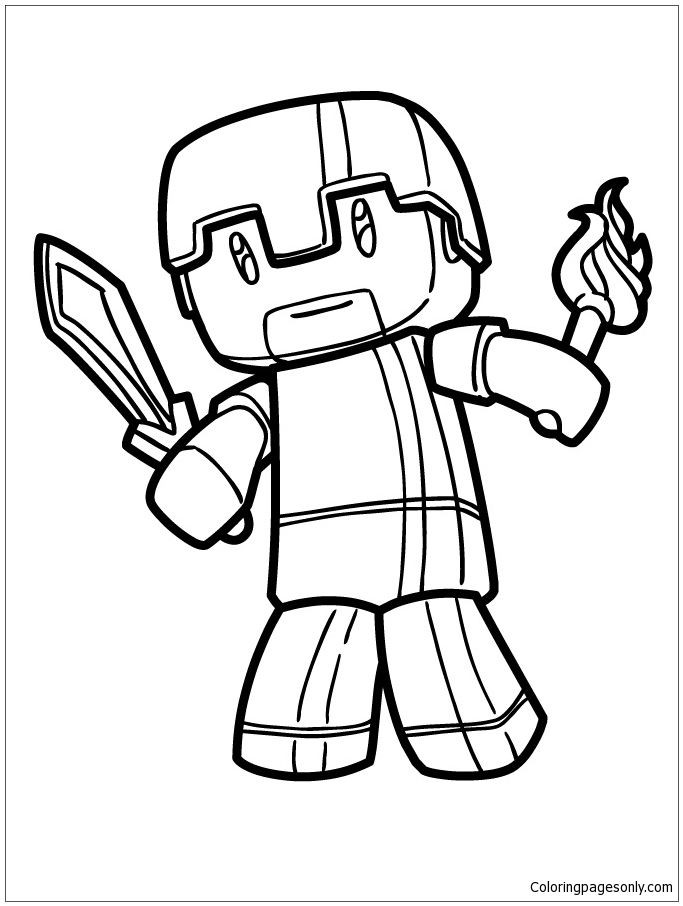 Creeper Coloring Page at GetColorings.com | Free printable colorings