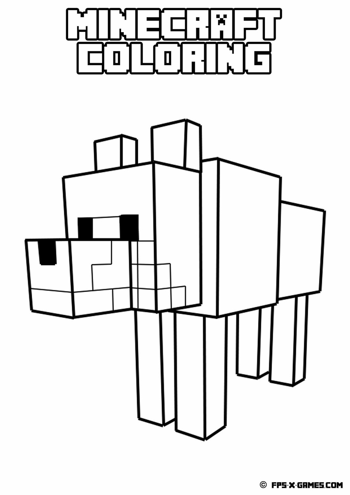 Minecraft Horse Coloring Pages at Free printable