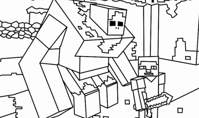Minecraft Iron Golem Coloring Pages At GetColorings Free
