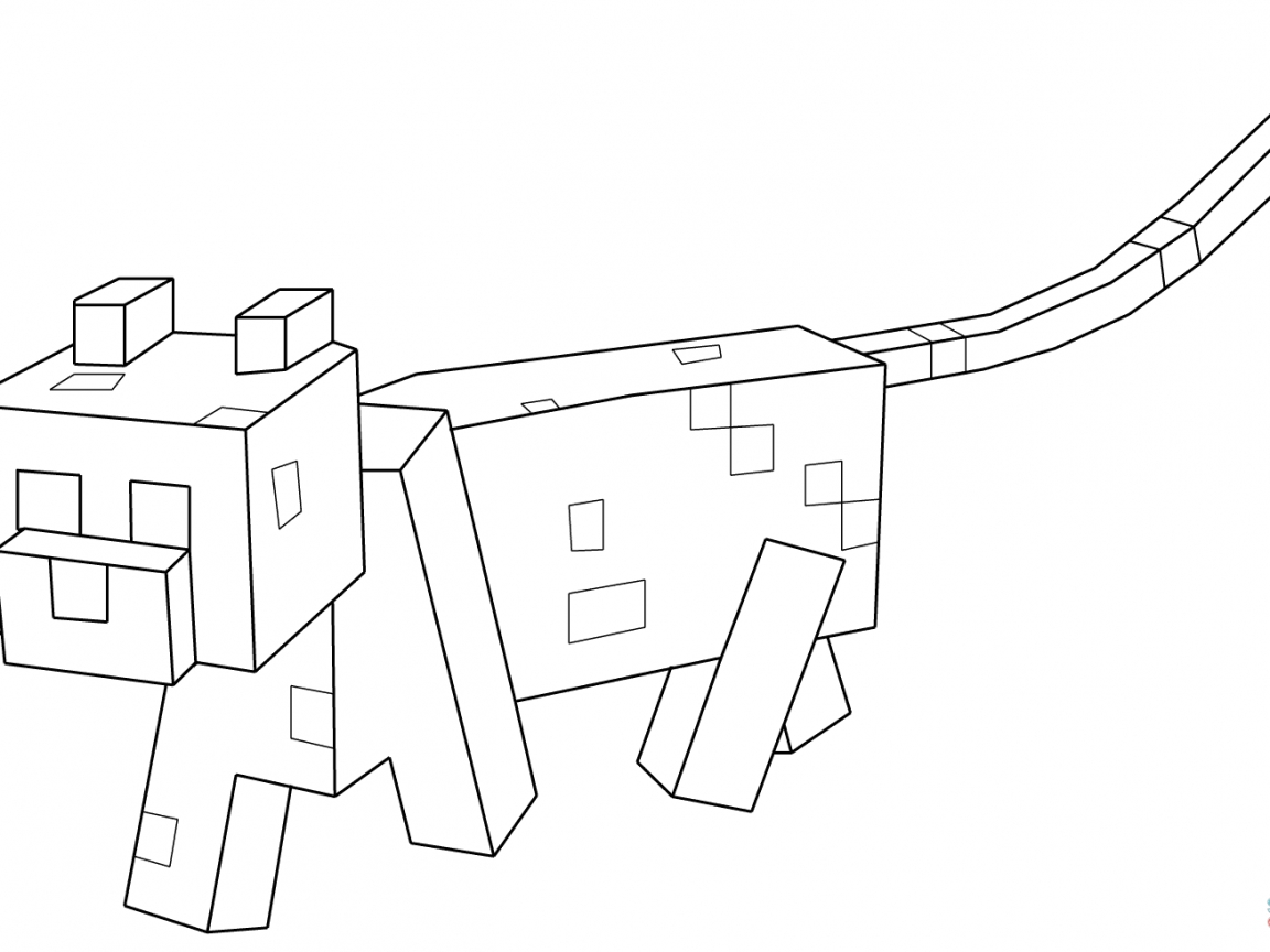 Minecraft Ocelot Coloring Pages at GetColorings.com | Free printable