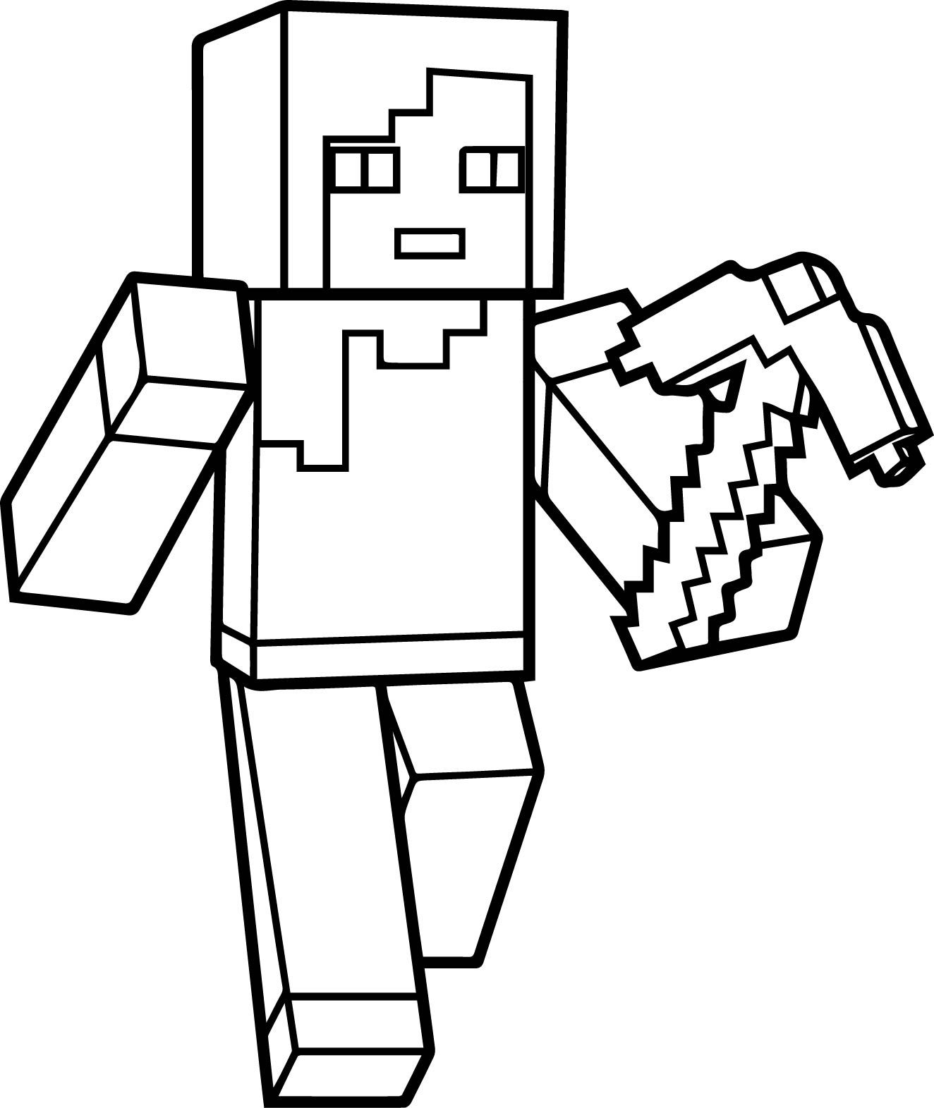 Minecraft Steve Coloring Pages At Getcolorings Com Free Printable