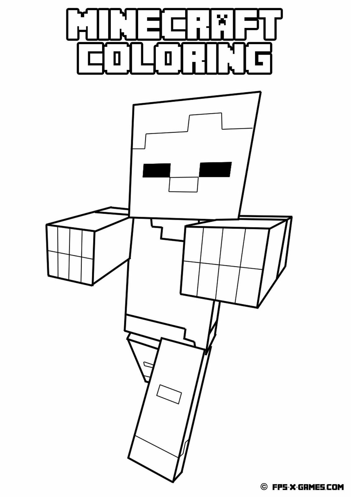 Minecraft Zombie Coloring Pages at GetColorings.com | Free printable