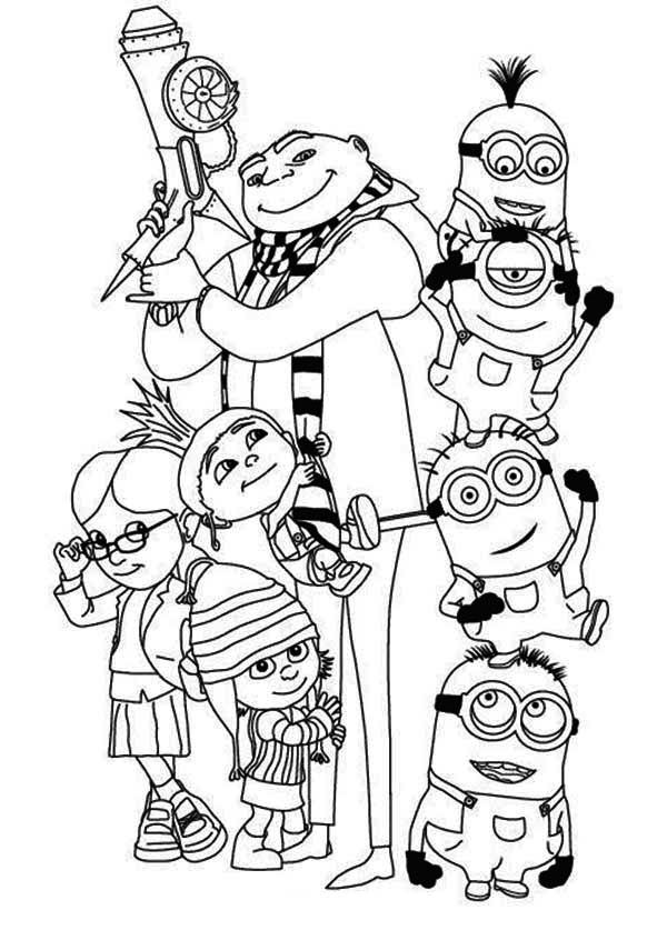 Minion Christmas Coloring Pages at GetColorings.com | Free printable