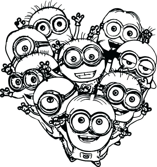 618x655 Despicable Me 2 Minions Coloring Pages To Print Minion Bob