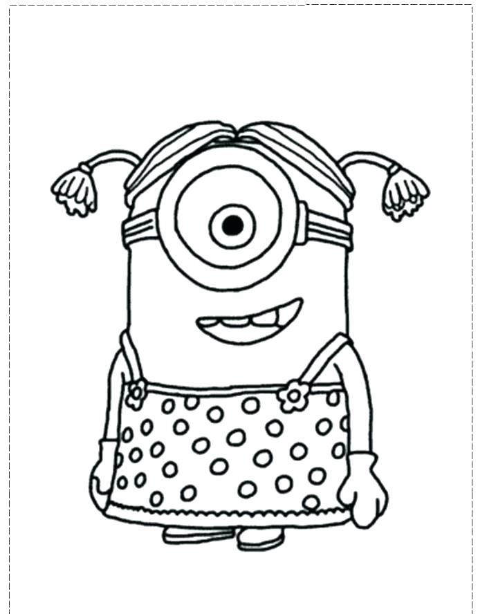 691x888 Despicable Me Coloring Pages Minion Page A