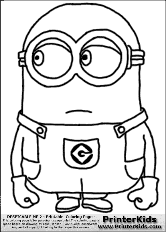 580x812 Despicable Me Minions Coloring Pages In Color