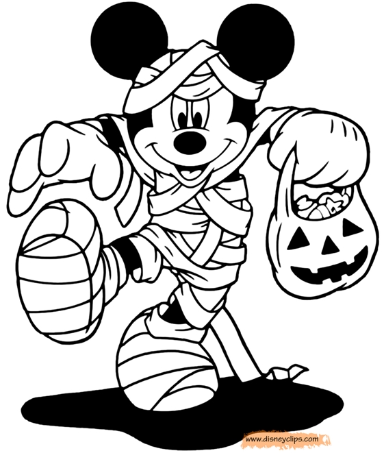 Minnie Mouse Halloween Coloring Pages at GetColorings.com | Free