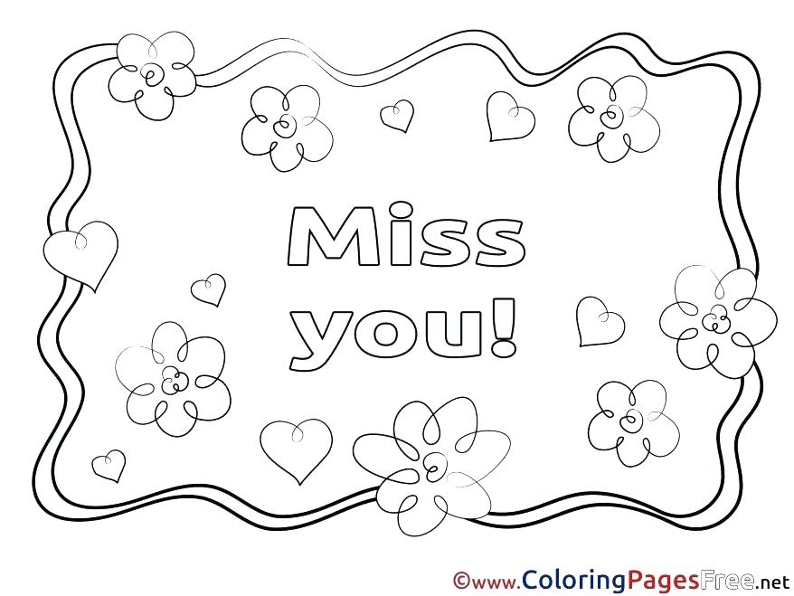 Miss You Coloring Pages at GetColoringscom Free
