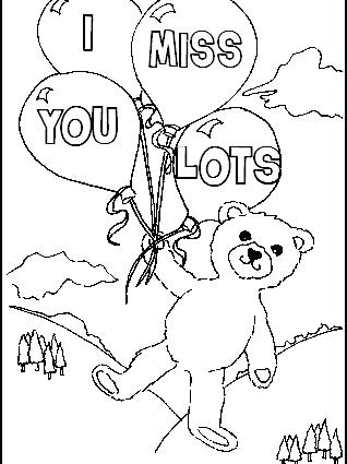 Miss You Coloring Pages at GetColorings.com | Free printable colorings