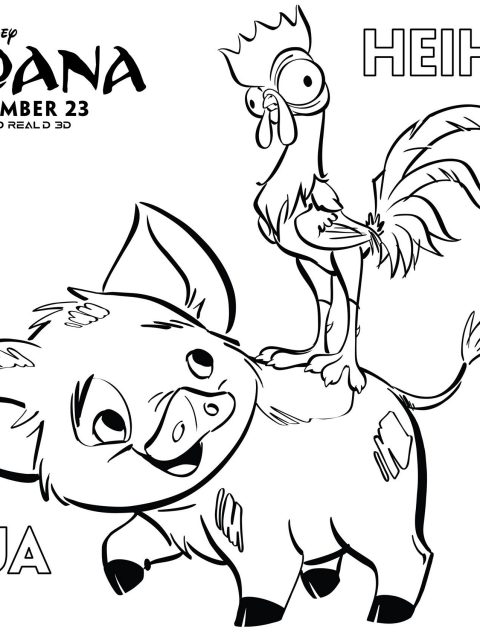 Moana Coloring Pages Disney at GetColorings.com | Free printable
