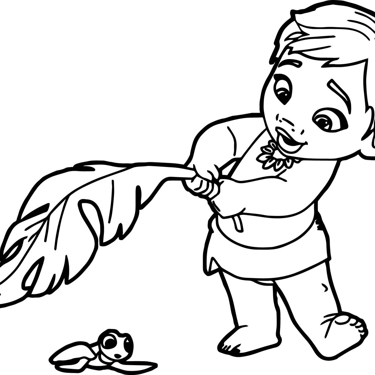 Free Baby Moana Coloring Pages - stackeduphigh