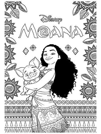 Moana Coloring Pages Disney At Getcolorings Free Printable