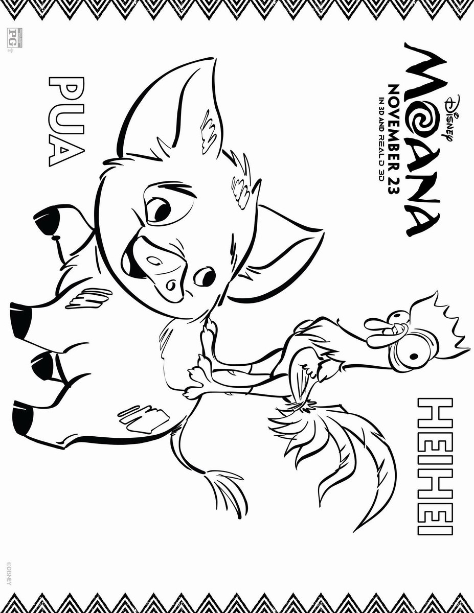 Free Printable Moana Coloring Pages