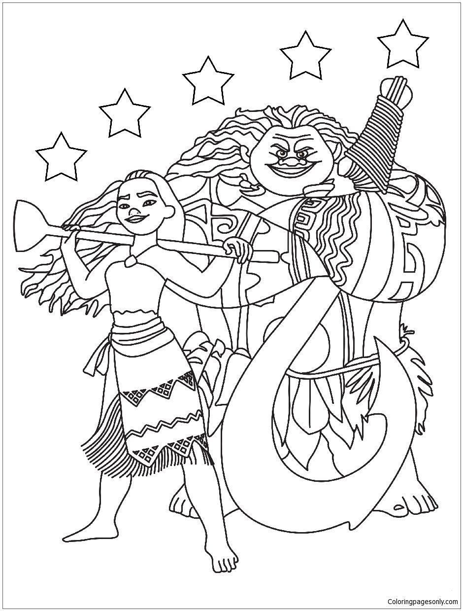 Moana Maui Coloring Pages at GetColorings.com | Free ...