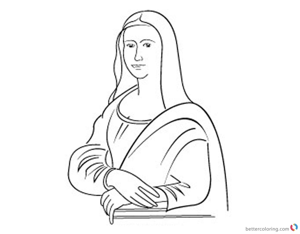 Mona Lisa Coloring Page At Getcolorings Com Free Printable Colorings Pages To Print And Color