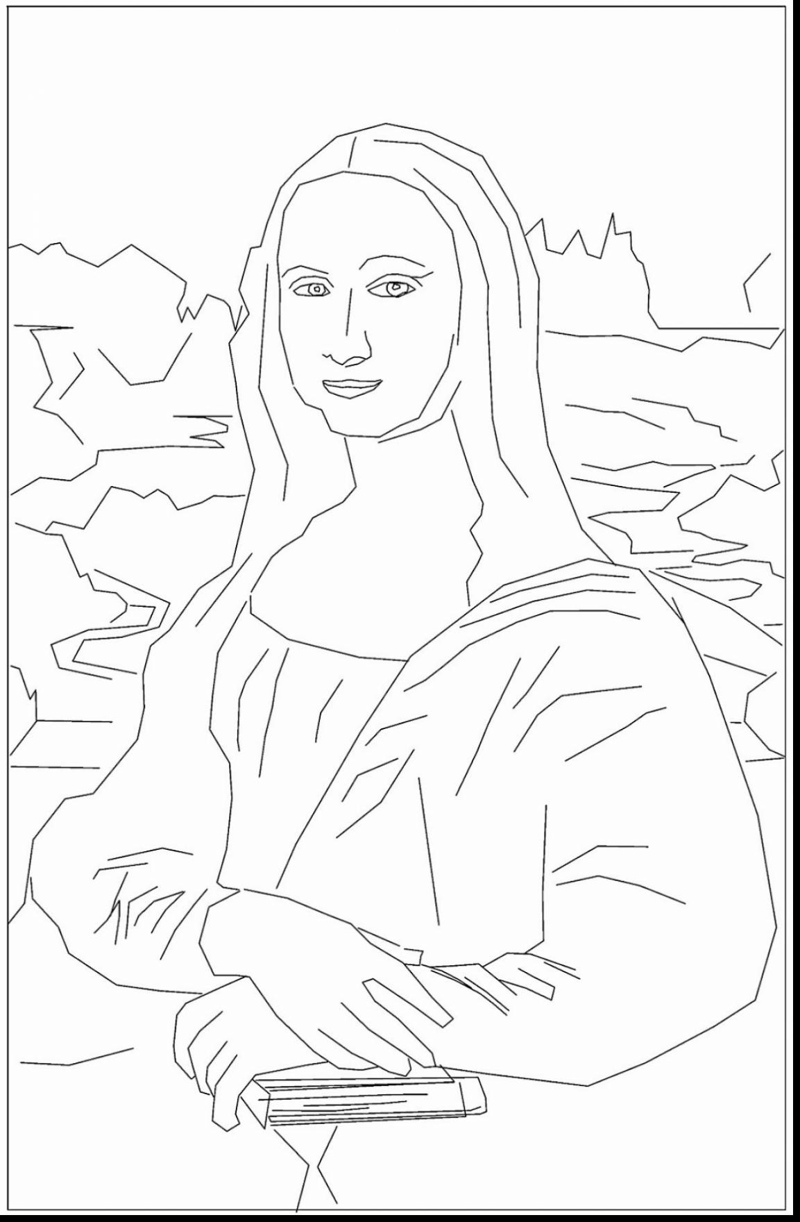 Mona Lisa Coloring Page at GetColorings.com | Free printable colorings