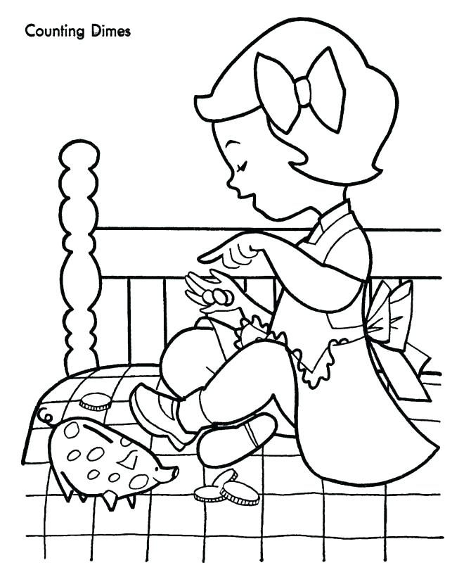 Money Coloring Pages For Kindergarten at GetColorings.com | Free