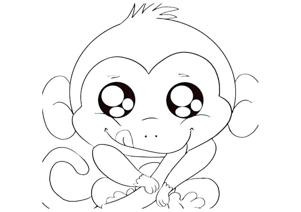 Monkey head coloring page at getcolorings free printable