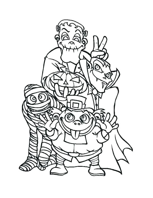 Monster Face Coloring Pages at GetColorings.com | Free printable