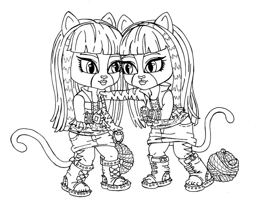 Monster High Catty Noir Coloring Pages at GetColoringscom