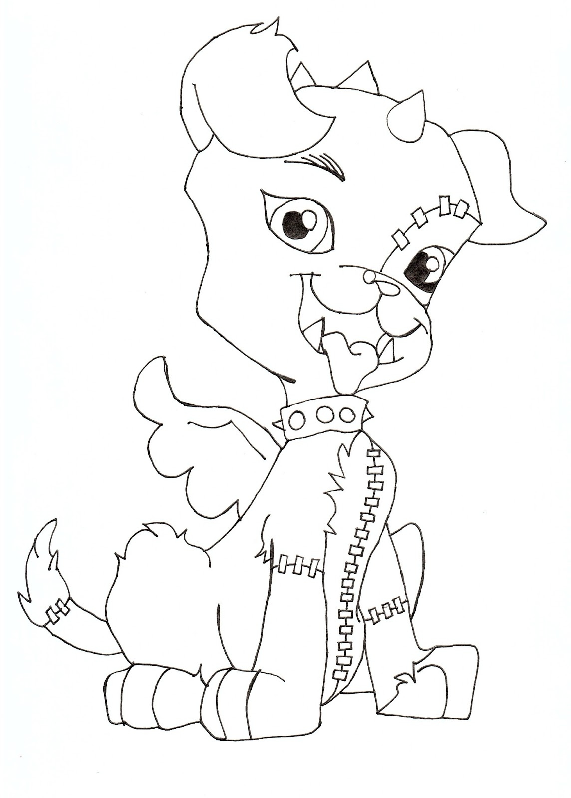 monster high coloring pages frankie stein at getcolorings
