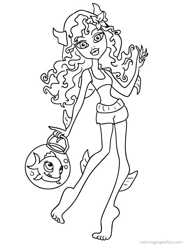 Monster High Coloring Pages Lagoona Blue At Getcolorings Com Free