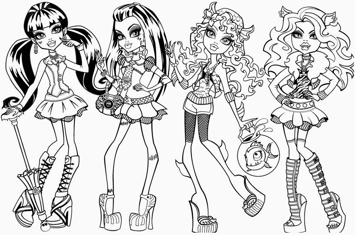 Monster High Coloring Pages Online At Getcolorings Free 1200x795 Monster High Coloring Pages For S Printable Free Ribsvigyapan